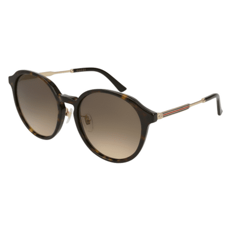 gucci gg 0205sk 003 havana plastic fashion sunglasses brown gradient lens