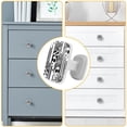 thumbnail image 4 of 4 Pieces Set Drawer Pulls Handle Square Wardrobe Cabinet Knobs with Stainless Steel Screws Furniture Kitchen Decor, 4 of 5