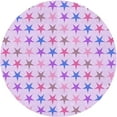 thumbnail image 1 of Ahgly Company Machine Washable Indoor Round Transitional Heliotrope Purple Area Rugs, 5' Round, 1 of 7