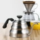 thumbnail image 3 of Kettle de cuello de cisne de cuello de cisne sobre el kettle de goteo de café robusto resistente 1L 1.2L Pote de agua Handheld Cafe Pots para el restaurante Home Bar Utiliza color natural 1200ml seitruly HA011206-02B, 3 of 7