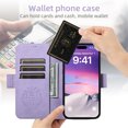 thumbnail image 2 of Allytech Wallet Case for iPhone 15, [Support Wireless Charging], Luxury PU Leather Kickstand Magnetic Clasp Cover with Card Slots & Cash Pocket, Shockproof Anti-Drop Protective Shell - Purple, 2 of 7