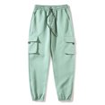 thumbnail image 5 of Plus Size Men's Cargo Pants Casual Loose Fit Nylon Spandex Blend, Trousers Joggers, Elastic Waist Drawstring Straight Leg, Quick Dry Breathable Lightweight, Outdoor Hiking, 5 of 9