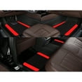 thumbnail image 5 of Leadwolf Car Floor Mats for BMW for 4-Series Vinyl Carpet Protection All Weather Auto Liners Anti-Slip Automotive Floor Mats Velvet Colored Stripe Black and Red 4pcs, 5 of 5
