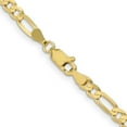 thumbnail image 3 of 10K Yellow Gold Figaro Chain Styles Necklace 4 mm Concave Open 24 inch, 3 of 4