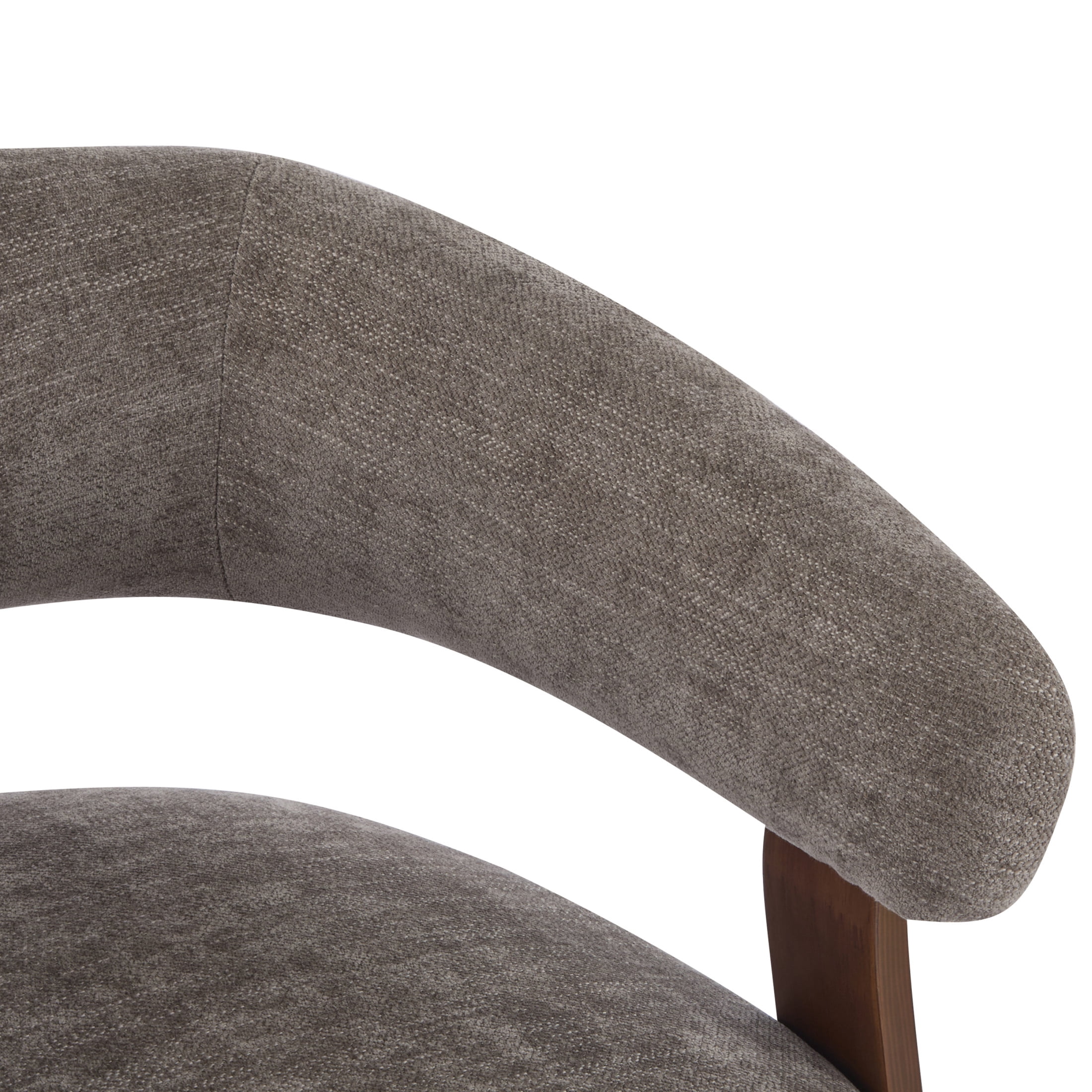 Christopher Knight Home 31.5" Modern Upholstered Accent Armchair with Curved Wood Legs, Brown, Set of 2