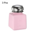 thumbnail image 3 of 3pcs Dispensadores de Alcohol Solvente 100ml (3.4oz) con Bomba de Dispensación de Líquido y Tapa de Acero Inoxidable Sellada para Acetona, Rosa, 3 of 6