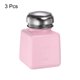 thumbnail image 3 of 3pcs Dispensadores de Alcohol Solvente 100ml (3.4oz) con Bomba de Dispensación de Líquido y Tapa de Acero Inoxidable Sellada para Acetona, Rosa, 3 of 6