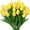 Yellow, variant on Viworld 8PCS Artificial Tulips Real Touch Fake Flowers Artificial Tulips Flowers Arrangement Bouquet for Home Room Office Wedding Party Decor, Red