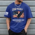 thumbnail image 2 of KPOPLK Men's 250th Anniversary USA Shirt Casual 250 Years Of Freedom T Shirt Short Sleeve Tshirts Patriotic Shirts Tops（BlueXXL）, 2 of 5