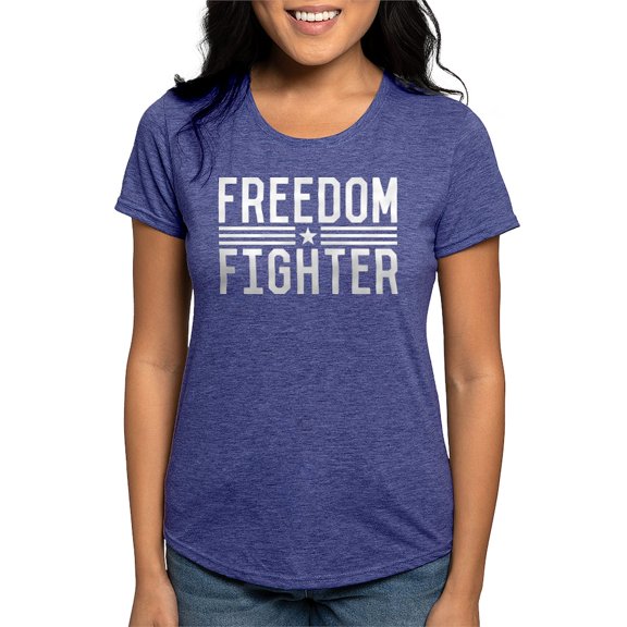 CafePress - Freedom Fighter Women's Dark T Shirt - Womens Tri-blend T-Shirt