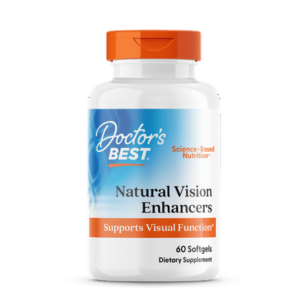 Doctor's Best Natural Vision Enhancers wtih FloraGLO Lutein, Non-GMO, Gluten Free, 60 Softgels