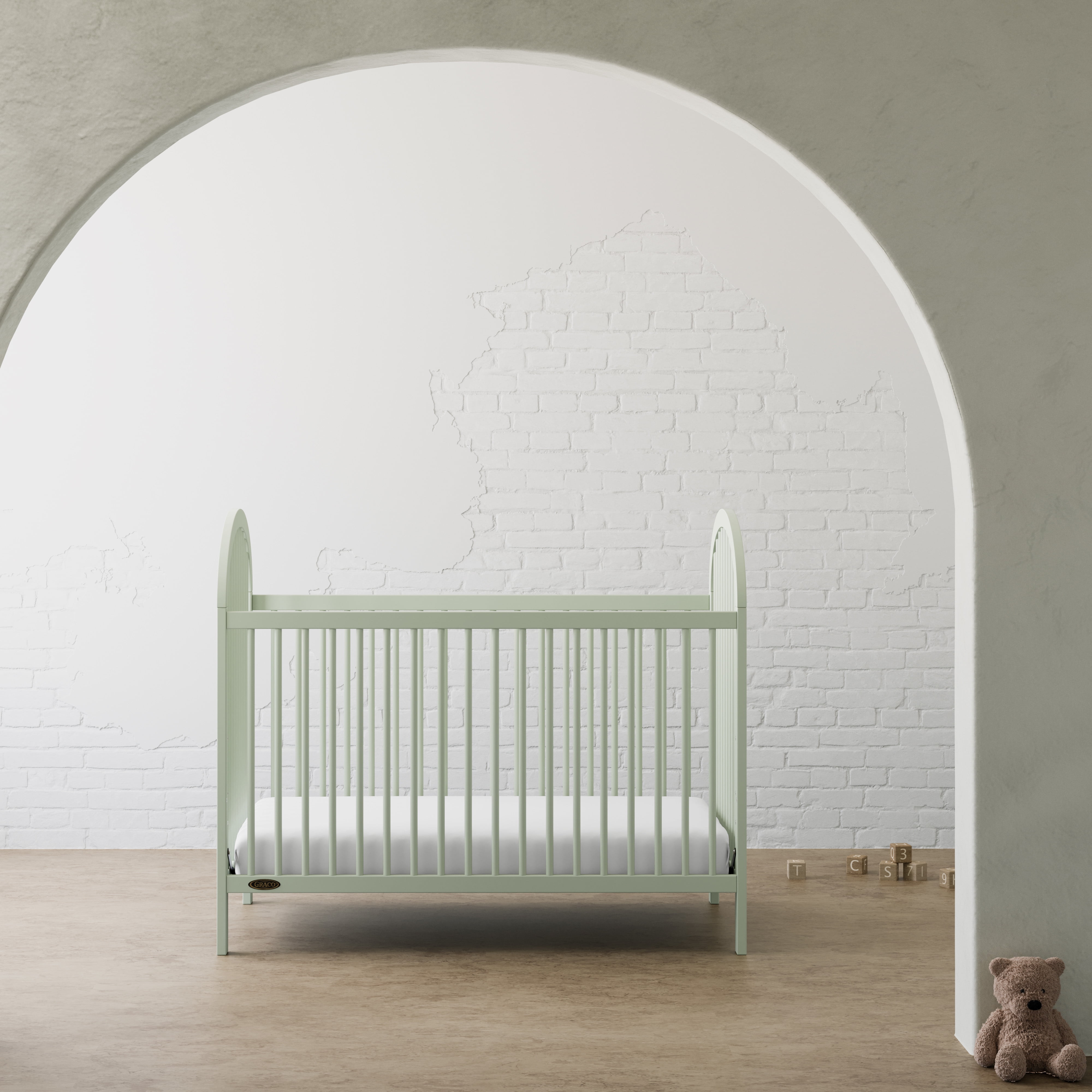 Graco Olivia 3-in-1 Convertible Baby Crib, Sage