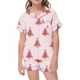 thumbnail image 1 of WEAIXIMIUNG Children's Casual Printed Button Down Collar Short Sleeved Top Shorts Pajamas Set 2-3 Years, 1 of 4