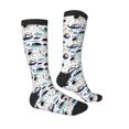 thumbnail image 3 of Fotbe Cartoon Helicopters print Women's Men's Novelty Crew Socks Cotton Socks Knee High Socks for Walking,Running,Nurses,Pregnancy, 3 of 8