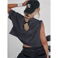thumbnail image 3 of Workout Crop Tops for Women Loose Fit Breathable Yoga T Shirts Running Athletic Cropped Workout Tops, 3 of 4