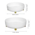 thumbnail image 4 of 2Pcs Cosmetic Storage Boxes Makeup Skin Care Turntable Storage Tray Countertop Organizer, 4 of 8