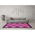 thumbnail image 3 of Ahgly Company Indoor Rectangle Checkered Pink Modern Area Rugs, 6' x 9', 3 of 4