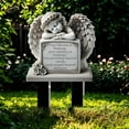 thumbnail image 5 of Garden Angel Statue, Angel Tombstone Commemorative Plaque, Memorial Plaque with Sleeping Angel Garden Statue, Sympathy Gift Human Memorial Gifts, 5 of 7