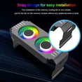 thumbnail image 4 of PC Case RAM Memory Module ARGB Cooler DDR3 to DDR5 5V 3Pin PWM 4Pin Light Sync 120mm Dual Fans Cooling Radiator Black, 4 of 8