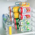 thumbnail image 3 of Refrigerated Can Rack Fridge Beer Storage Box Drink Organizer Shelf Hand-held  Home Kitchen Beverage Drink Can Storage Box (Orange color), 3 of 7