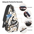 thumbnail image 3 of Sling Bag for Men, Cartoon Black Cute Snake Leaves Fanny Pack Crossbody Bags Shoulder Chest Bag, Small Gym Bag Anti Theft Crossbody Backpack Daypack for Travel Sports Running Hiking, 3 of 7