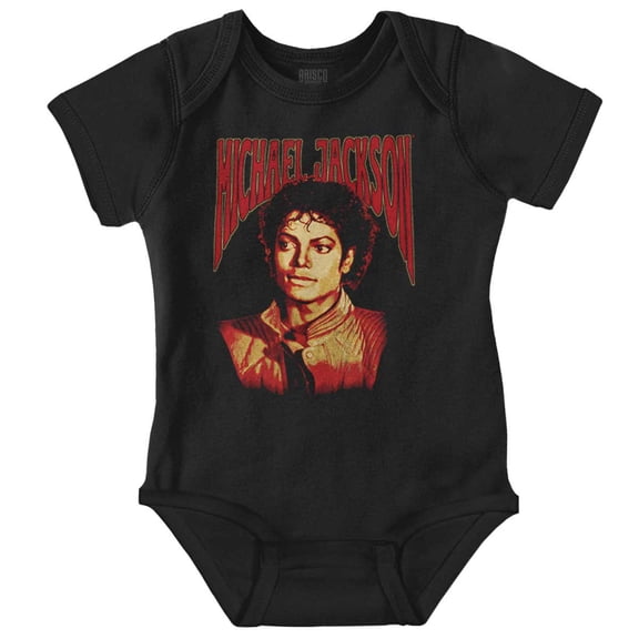 Michael Jackson Thriller Pop Portait Gender Neutral Printed Baby Bodysuit Brisco Brands NB