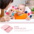 thumbnail image 3 of WASHWEPE Silicone Divided Plate With Lid Self Feeding Food Tray Suction Design For For Meals And Snacks, 3 of 8