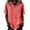 Red, variant on LEKWK Striped Casual Shirts for Women Hooded Short Sleeve Zipper Tunic Shirts Loose Fit Breathable Comfy Summer Tops Fashion Beach Vacation Daily Wear