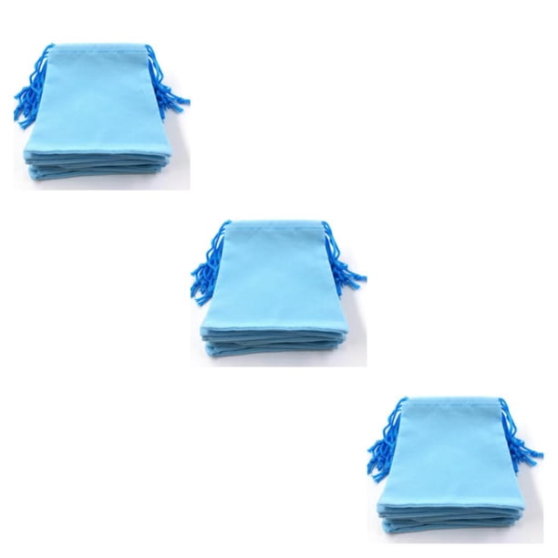 Billuyoard 50 Uds bolsa de terciopelo con cordón bolsa de regalo de recuerdo de fiesta de boda 10x12cm azul Type1 NO1