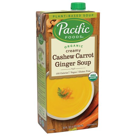 Pacific Foods Cashew Carrot Ginger Soup 32 oz (Pack Of 12)