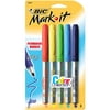 Bic Mark-It Permanent Markers Fine Point 5/Pkg-Color Collection