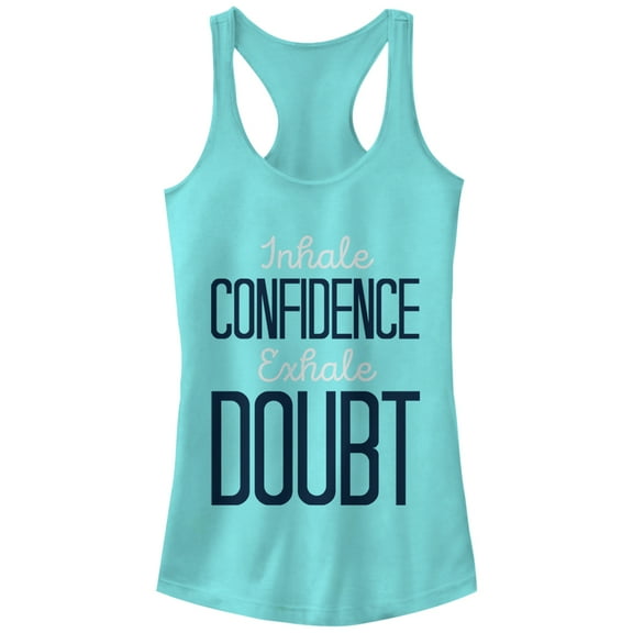 Junior's CHIN UP Inhale Confidence Exhale Doubt Racerback Tank Top Cancun X Large