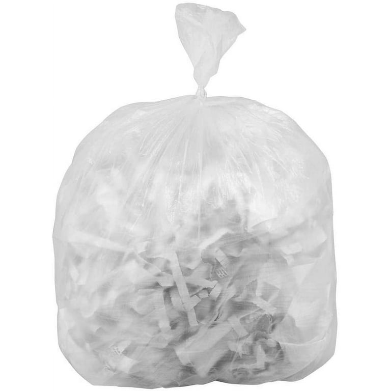 Clear 7-10 Gallon Trash Bags, Bulk Pack - Medium Size Garbage Bin Liners  for Off