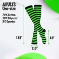 thumbnail image 3 of Dress-Up-America Black & Green Striped Socks for Adults - Black & Green Striped Socks for Men & Women - Stylish and Comfortable, 3 of 6