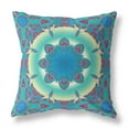 thumbnail image 1 of Oreiller en Tissu Intérieur/extérieur Jewel Circle avec Fermeture Éclair en Bleu Vert Rouge 20x20, 1 of 6