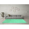 thumbnail image 3 of Ahgly Company Indoor Rectangle Abstract Turquoise Blue Modern Area Rugs, 7' x 10', 3 of 4