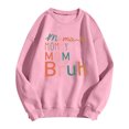 thumbnail image 3 of Women's Sweatshirts 2025 Mama Mommy Mom Bruh Sweatshirt Funny Graphic Crewneck Pullover Tops Sweatshirt for Women, 3 of 5
