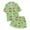 Green, variant on Kids Girl Christmas Pajamas Printed Silk Pjs Button-Down Top with Pants 2 Piece Christmas Outfits Christmas Family Pjs 6-7 Years