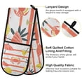 thumbnail image 2 of Yayeee Double Oven Mitt Kitchen Heat Resistant Baking 35" x7" Quilted Glove, Striped Crab, 2 of 6
