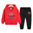 thumbnail image 2 of Linfrsh Toddler Baby Boy Clothes Outfits Fall Winter Hoodie Sweatshirt + Elastic Waist Pants Set Little Kids 2pcs Gifts, 2 of 5
