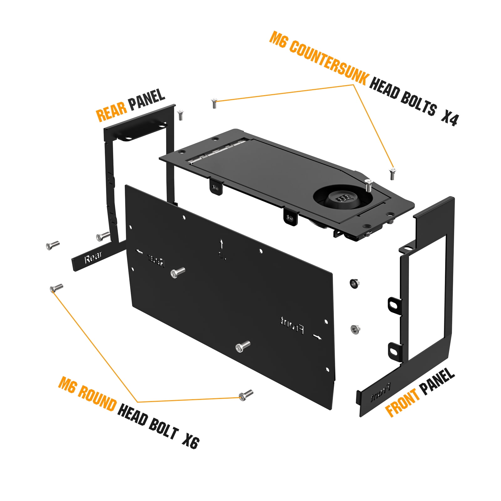 3mirrors Center Console Safe Gun Safe Box with Springs Hinge Compatible with 2021-2024 Ford F150, 2022-2024 F150 Lightning