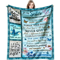 Sister Gifts for Christmas Blanket, Sister Gifts for Women, Xmas Gifts for Sister from Sisters, Birthday Present for Sister from Brother, Sister Gift Ideas Throw Blanket 60 x 50 inch