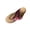 Wine, variant on GERsome Women's Flip-Flops Low Wedge Open Toe Thong Sandals Comfort Slip-On Slides Summer Beach Walking Shoes, Black Size 5.5
