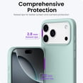 thumbnail image 4 of Compatible with iPhone 17 Pro Max Case,Slim Liquid Silicone 4 Layers Soft Gel Rubber Shockproof Protective Phone Case 6.9" with Anti-Scratch Microfiber Lining-Mint Green, 4 of 7