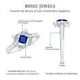 thumbnail image 6 of Rosec Jewels Vintage Style Lab Grown Blue Sapphire Engagement Ring - AAAA Grade - Blue Sapphire Diamond Ring - with Jewelry Box, 14K White Gold, US 5.00, 6 of 9