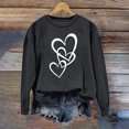 thumbnail image 3 of Zedker Fashionable Heart-Shaped Prints womens Sweatshirt Casual Crewneck Long Sleeve Fall and Winter Thermal Pullover Tops,Dark Gray,M, 3 of 7