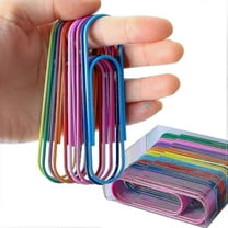 Oversized Paper Clips, 40 Large 4 Jumbo Paper Clip Clips - Vinyl Coated Colorful Paper Clips for File Organizing