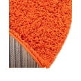 thumbnail image 3 of Unique Loom Solid Shag Collection Area Rug (3' 1" Round Tiger Orange), 3 of 7