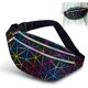thumbnail image 4 of Riñonera Moda Metálico PU Cuero Brillante Riñonera Impermeable Riñonera Correa Ajustable Riñonera Deportiva para Mujeres Hombres 3 Bolsillos con Cremallera/Negro, 4 of 7