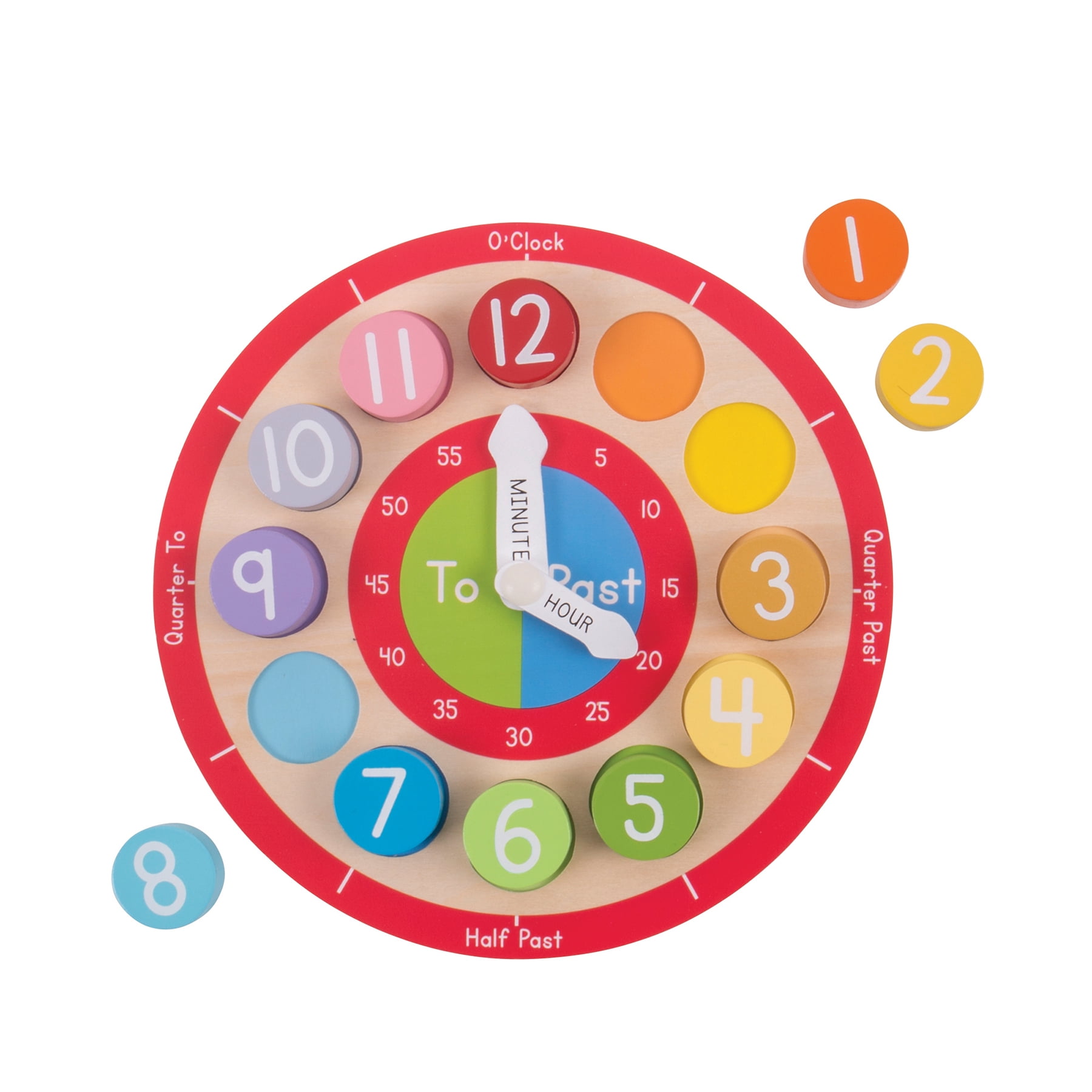 Bigjigs Toys Teaching Clock, Pack of 2